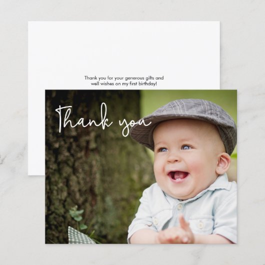 Eerste verjaardag Aangepast fotobericht (Voorkant / Achterkant)