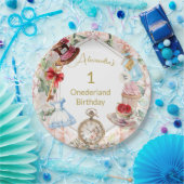 Eerste verjaardag Alice in Wonderland Kind Leeftij Papieren Bordje (Feest)