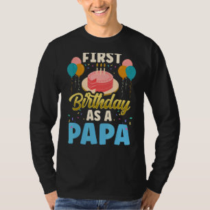 Eerste verjaardag als een papa partij vader vader  t-shirt