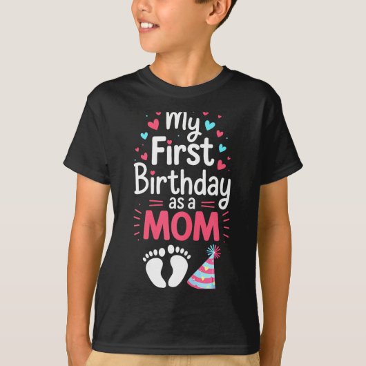 Eerste verjaardag als moeder shirt vrouwen mama 1e (Voorkant)
