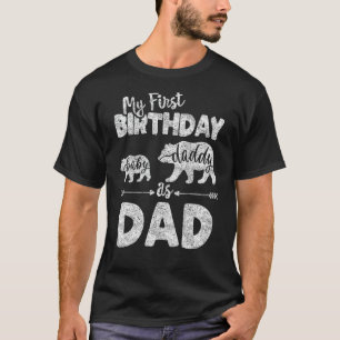 Eerste verjaardag als papa, grappig verjaardagscad t-shirt
