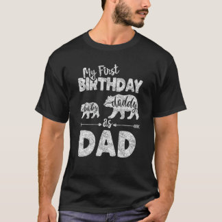 Eerste verjaardag als papa, grappig verjaardagscad t-shirt