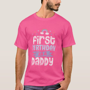 Eerste verjaardag als papa vader verjaardagsfeestj t-shirt