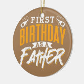 Eerste verjaardag als vader papa Pappa Keramisch Ornament (Links)