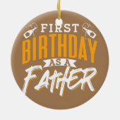 Eerste verjaardag als vader papa Pappa Keramisch Ornament (Achterkant)