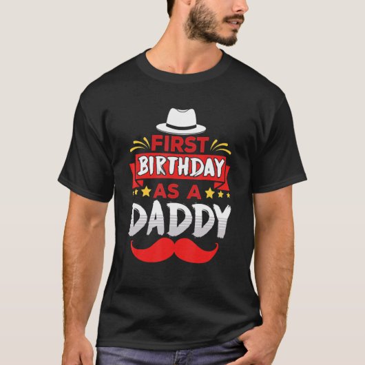 Eerste verjaardag als vader vader Papa Fa T-shirt (Voorkant)