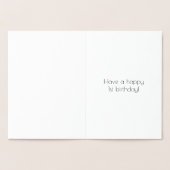 Eerste verjaardag ~ Art Deco Style "1" en aangepas Folie Kaarten (Binnen)