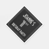 Eerste verjaardag: Art Deco Style + aangepaste naa Servet (Hoek)