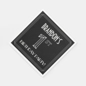 Eerste verjaardag: Art Deco Style + aangepaste naa Servet (Hoek)