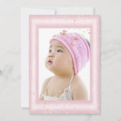 Eerste verjaardag Assepoester Blush Pink Carriage Kaart (Achterkant)