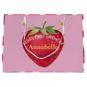 Eerste verjaardag Baby 1e aardbei Schattige Groot Cadeauzakje (Voorkant)