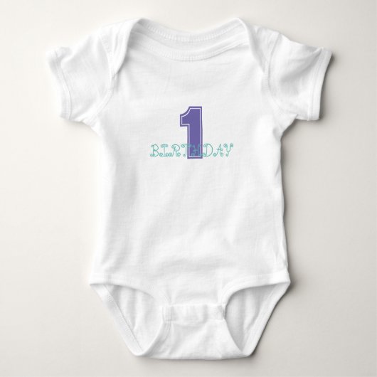 Eerste Verjaardag Baby Jersey Bodysuit (Voorkant)