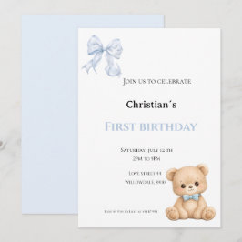 Eerste verjaardag baby jongen kaart