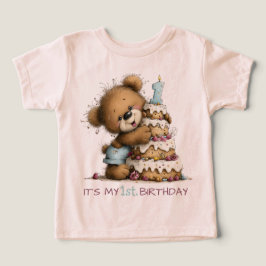 Eerste verjaardag baby jongen teddybeer verjaardag