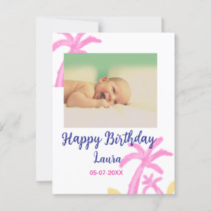 Eerste verjaardag baby kids naam datum toevoegen f briefkaart