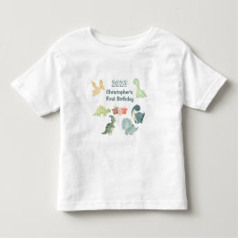 Eerste verjaardag Baby Lieve Dinosaur Waterverf Wi Kinder Shirts