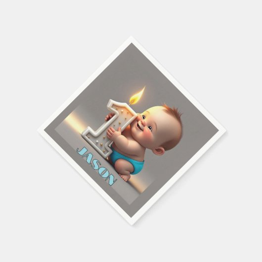 "EERSTE VERJAARDAG BABY" SERVET (Hoek)