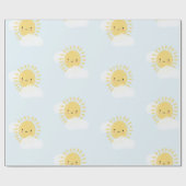 Eerste Verjaardag Baby shower Sunshine Schattigee  Cadeaupapier (Vlak)