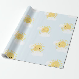 Eerste Verjaardag Baby shower Sunshine Schattigee  Cadeaupapier