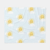 Eerste Verjaardag Baby shower Sunshine Schattigee  Fleece Deken (Voorkant (Horizontaal))