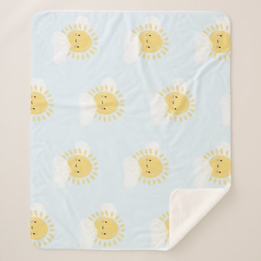 Eerste Verjaardag Baby shower Sunshine Schattigee  Sherpa Deken (Voorkant)