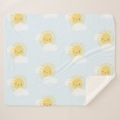 Eerste Verjaardag Baby shower Sunshine Schattigee  Sherpa Deken (Voorkant (horizontaal))