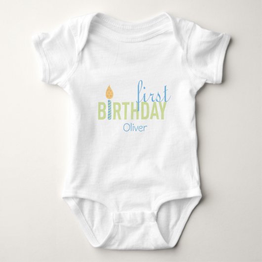 Eerste verjaardag Baby T-Shirt (Voorkant)