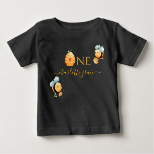 Eerste verjaardag Baby T-Shirt bij bijendag
