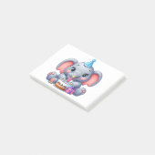 Eerste verjaardag babyolifant post-it® notes (Schuin)