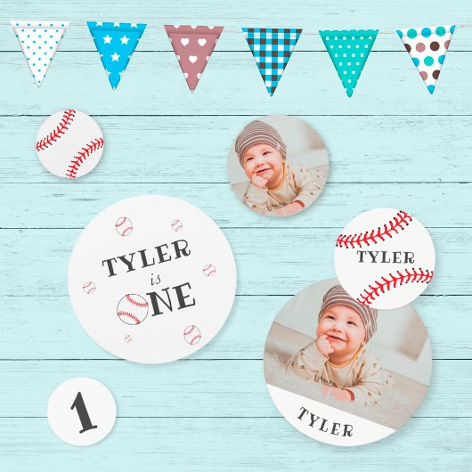 Eerste verjaardag Baseball Birthday Party Confetti