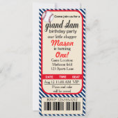 Eerste verjaardag Baseball Party uitnodiging (Voorkant)