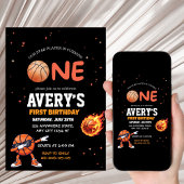 Eerste verjaardag Basketbal Uitnodiging