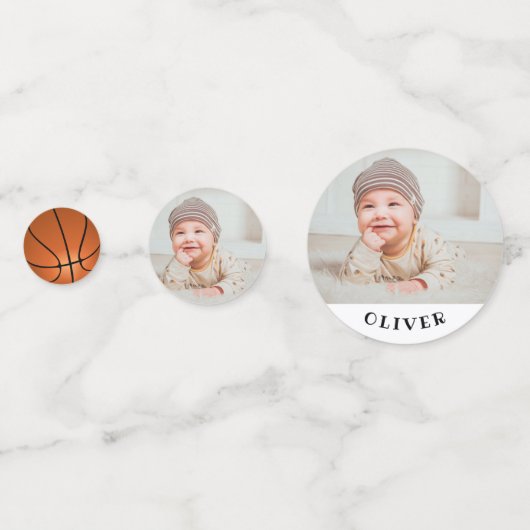 Eerste verjaardag Basketbal Verjaardagsfeest Confetti (Voorkanten)