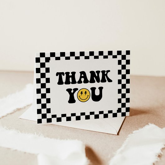 Eerste verjaardag bedankje, één gelukkige kerel bedankkaart