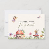 Eerste verjaardag bedankkaart voor fee Veel dank f (Voorkant)