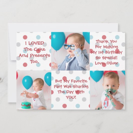 Eerste verjaardag Bedankt voor je creditcard (Voorkant)