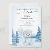 Eerste verjaardag Beer eerste verjaardag Kaart (Voorkant)