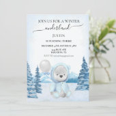 Eerste verjaardag Beer eerste verjaardag Kaart (Staand voorkant)