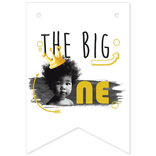 Eerste verjaardag BIG ONE Boy Vlaggetjes (Eerste vlag)