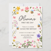 Eerste verjaardag bijen kaart (Voorkant)