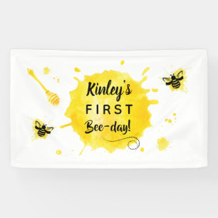 Eerste verjaardag Bijendag eerste verjaardag Spandoek