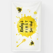 Eerste verjaardag Bijendag eerste verjaardag Spandoek (Verticaal)