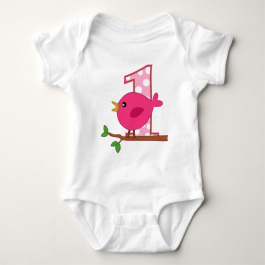 Eerste verjaardag Birdie Romper (Voorkant)