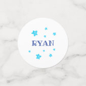 Eerste verjaardag blauwe foto verjaardagsfeestje confetti (Kleine voorkant)