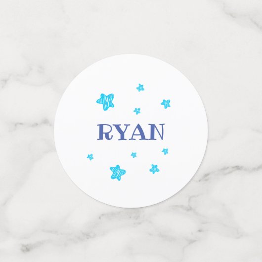 Eerste verjaardag blauwe foto verjaardagsfeestje confetti (Kleine voorkant)