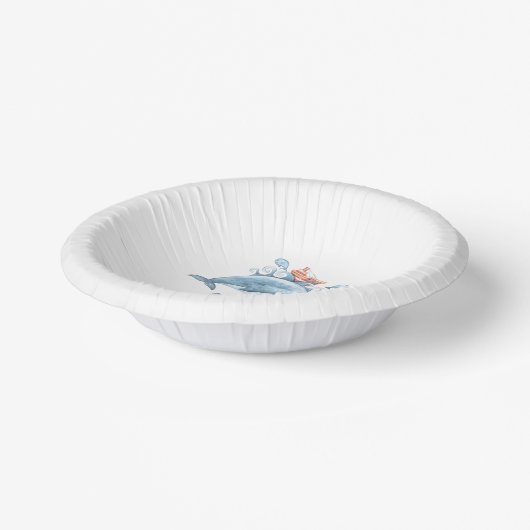 Eerste verjaardag Blauwe Partij Papieren Kommen (Gebogen)