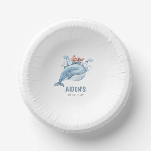 Eerste verjaardag Blauwe Partij Papieren Kommen (Voorkant)