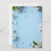 Eerste verjaardag bloemen uitnodiging (Achterkant)