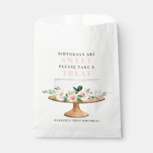Eerste verjaardag Bloemencake Verjaardagen zijn zo Bedankzakje