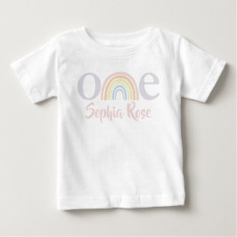 Eerste verjaardag, Boho Rainbow Baby T-Shirt